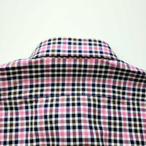 Hagen NWT Men's Large Button Up, Pink Plaid - Picture 4 of 6